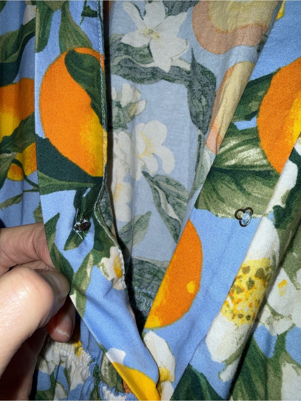 Anthropologie Somerset Iris Blue Lemon Floral Tiered Maxi Dress M - Picture 4 of 9
